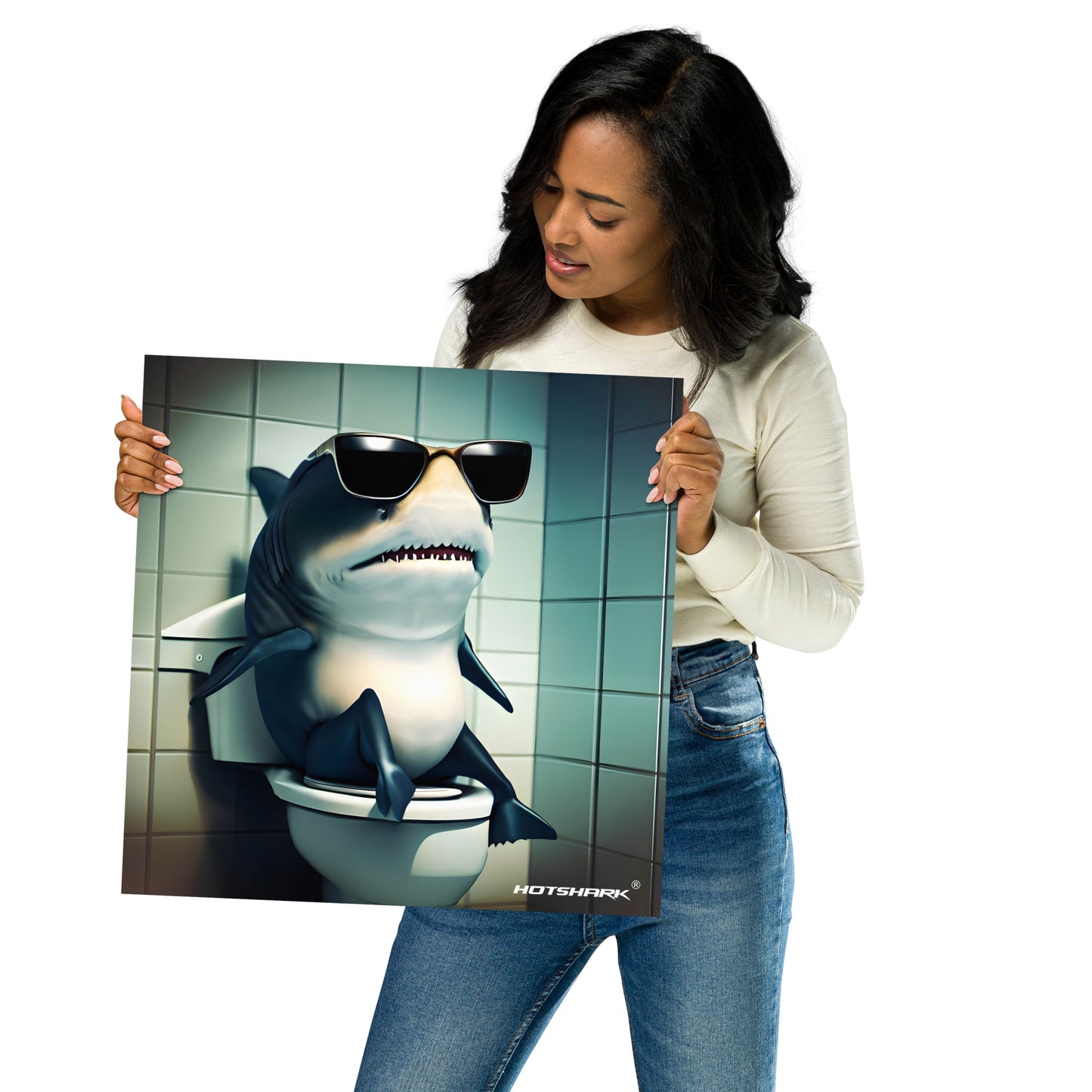 Restaurant Toilette Shark2 -Poster