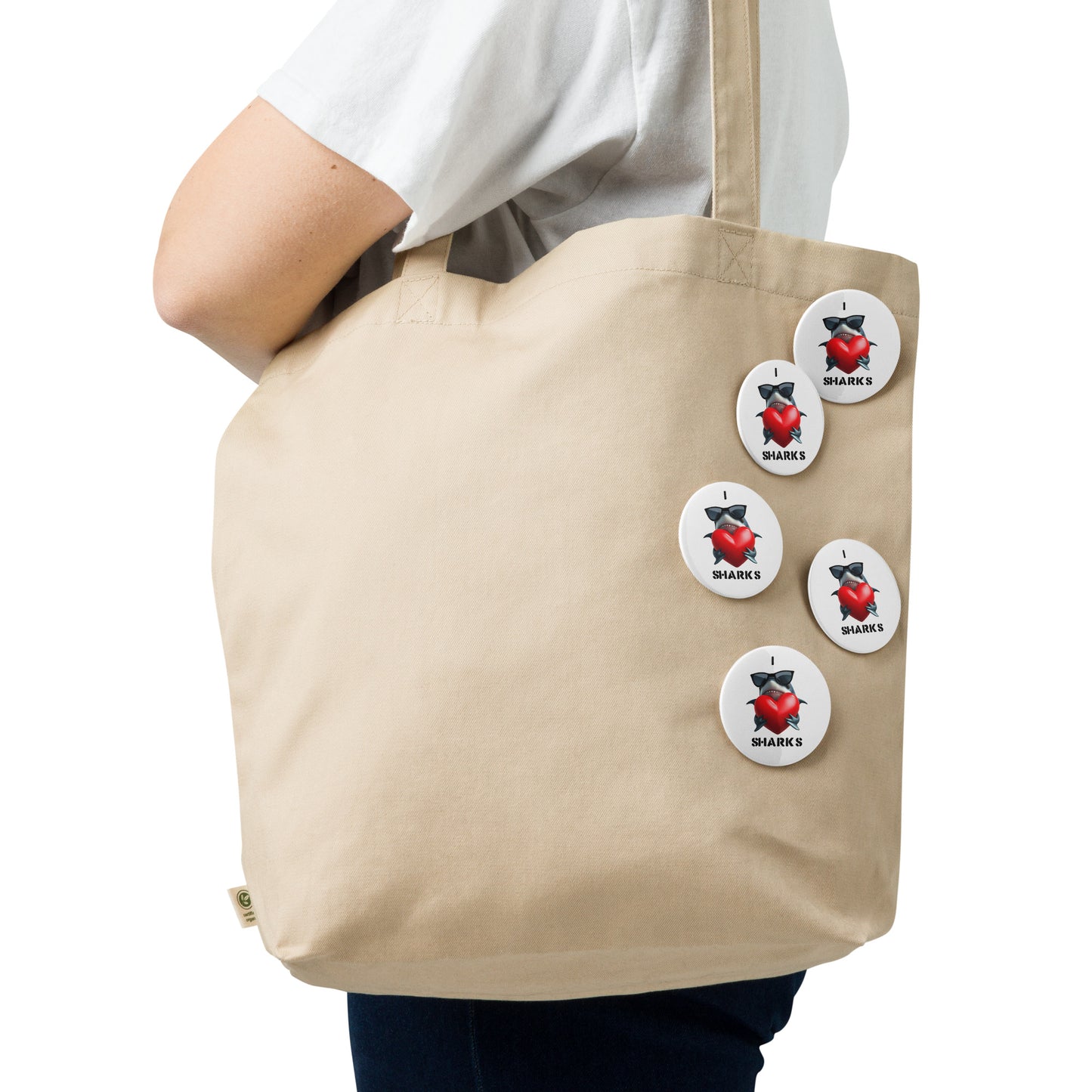 I love Sharks - Button-Set - 5 Stück