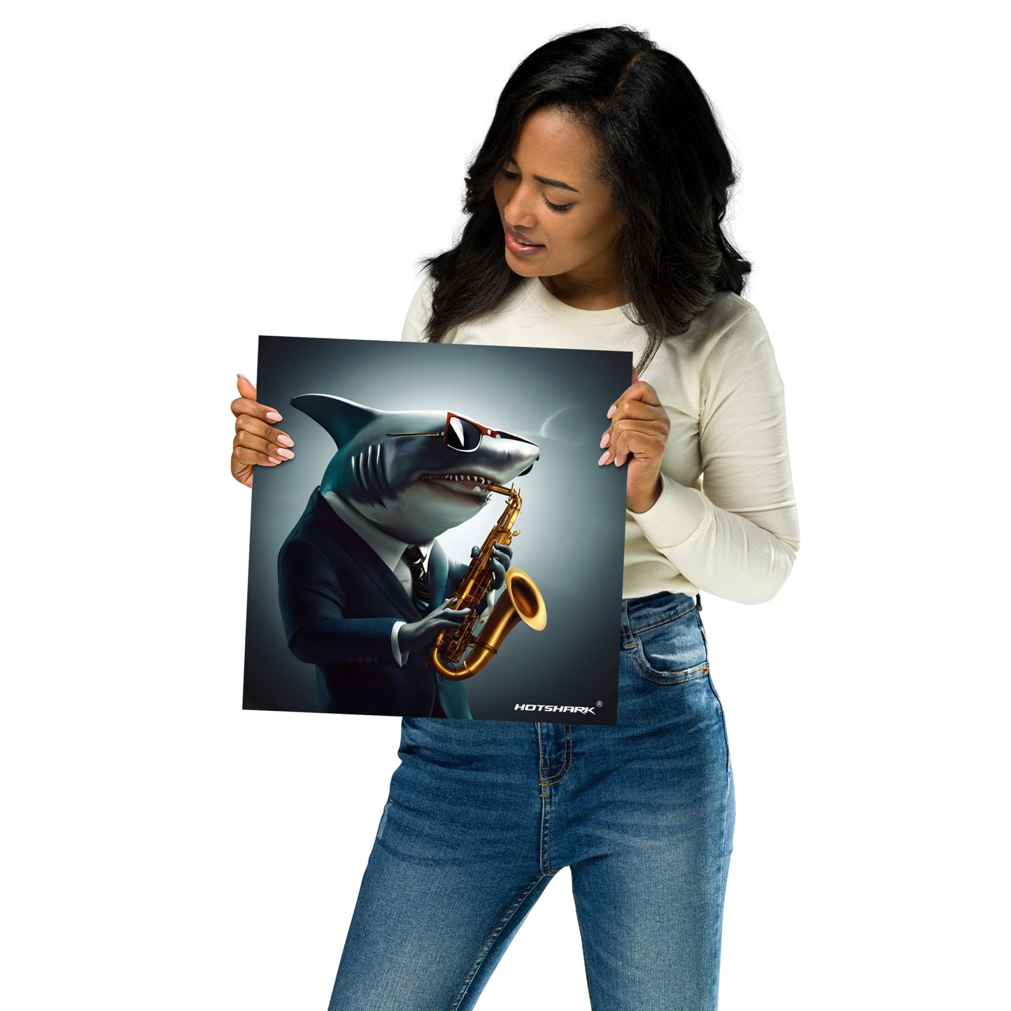 Saxophone Shark - Poster