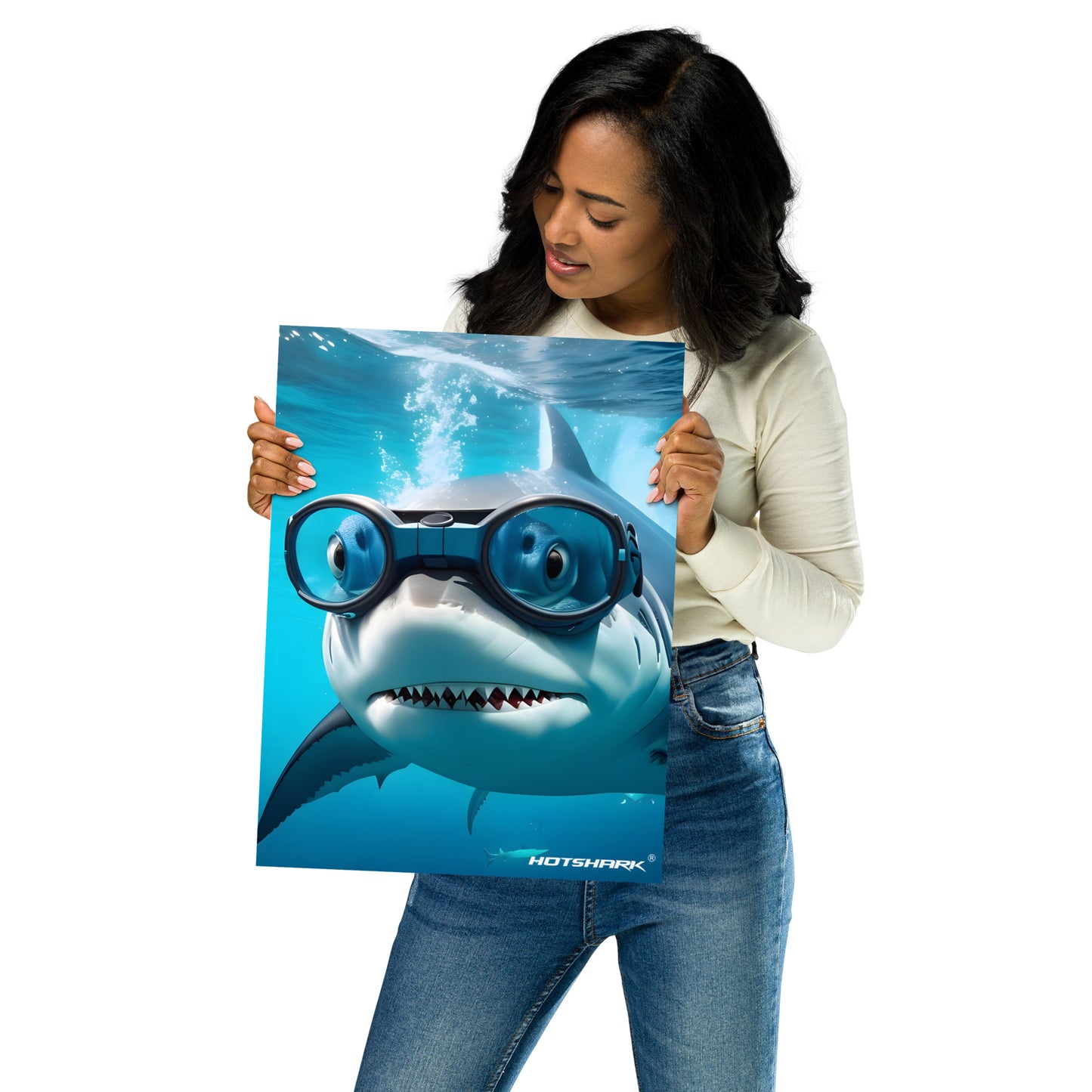 Diver1 Shark - Poster