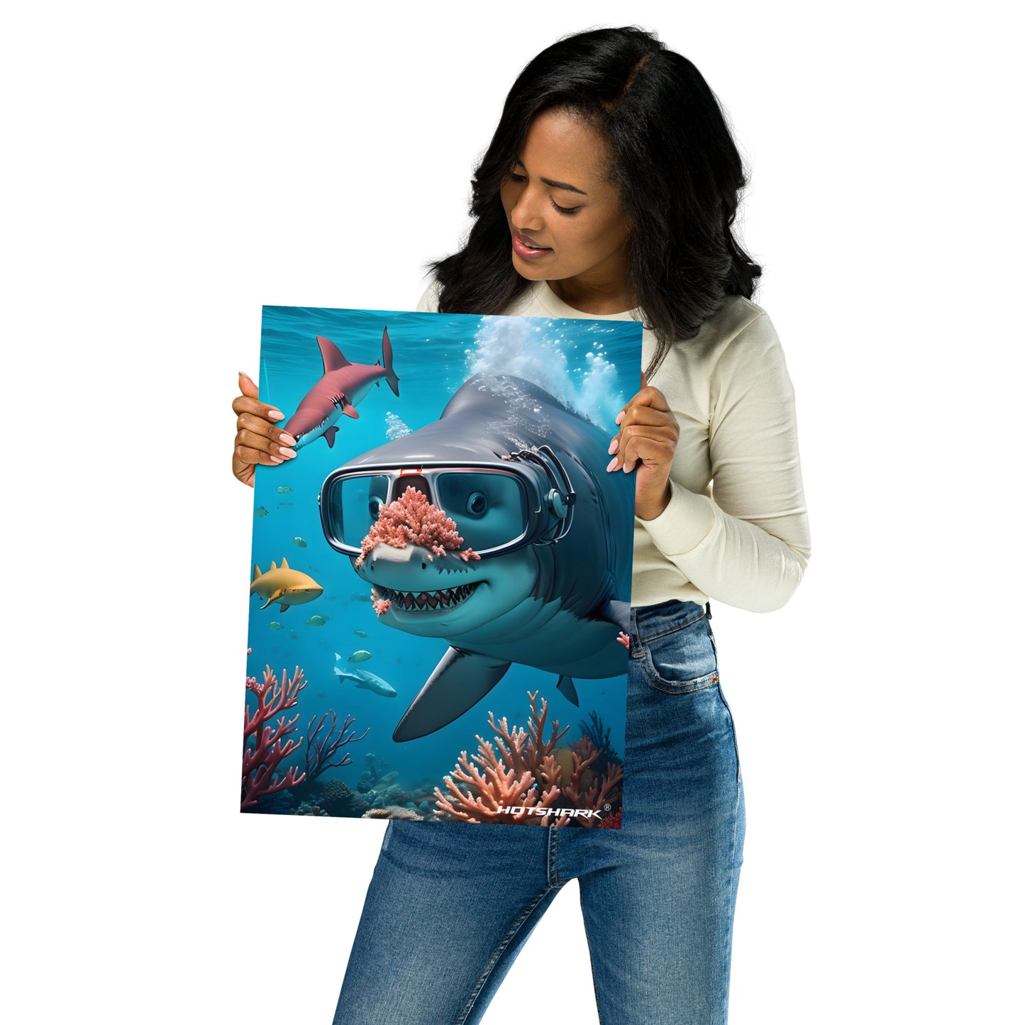 Diver3 Shark - Poster