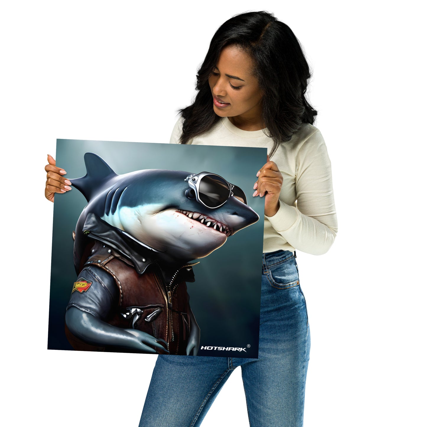 Biker5 Shark - Poster