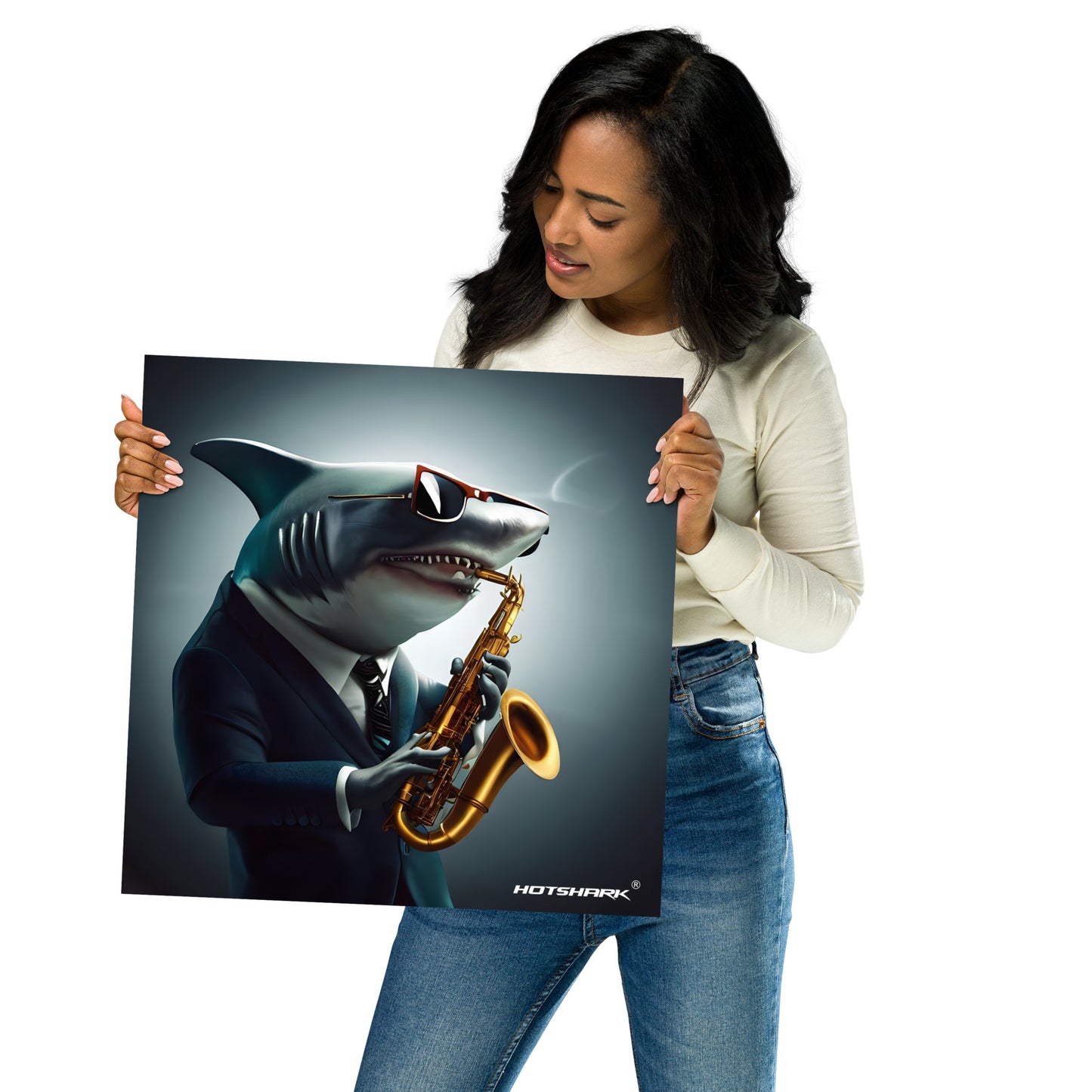 Saxophone Shark - Poster