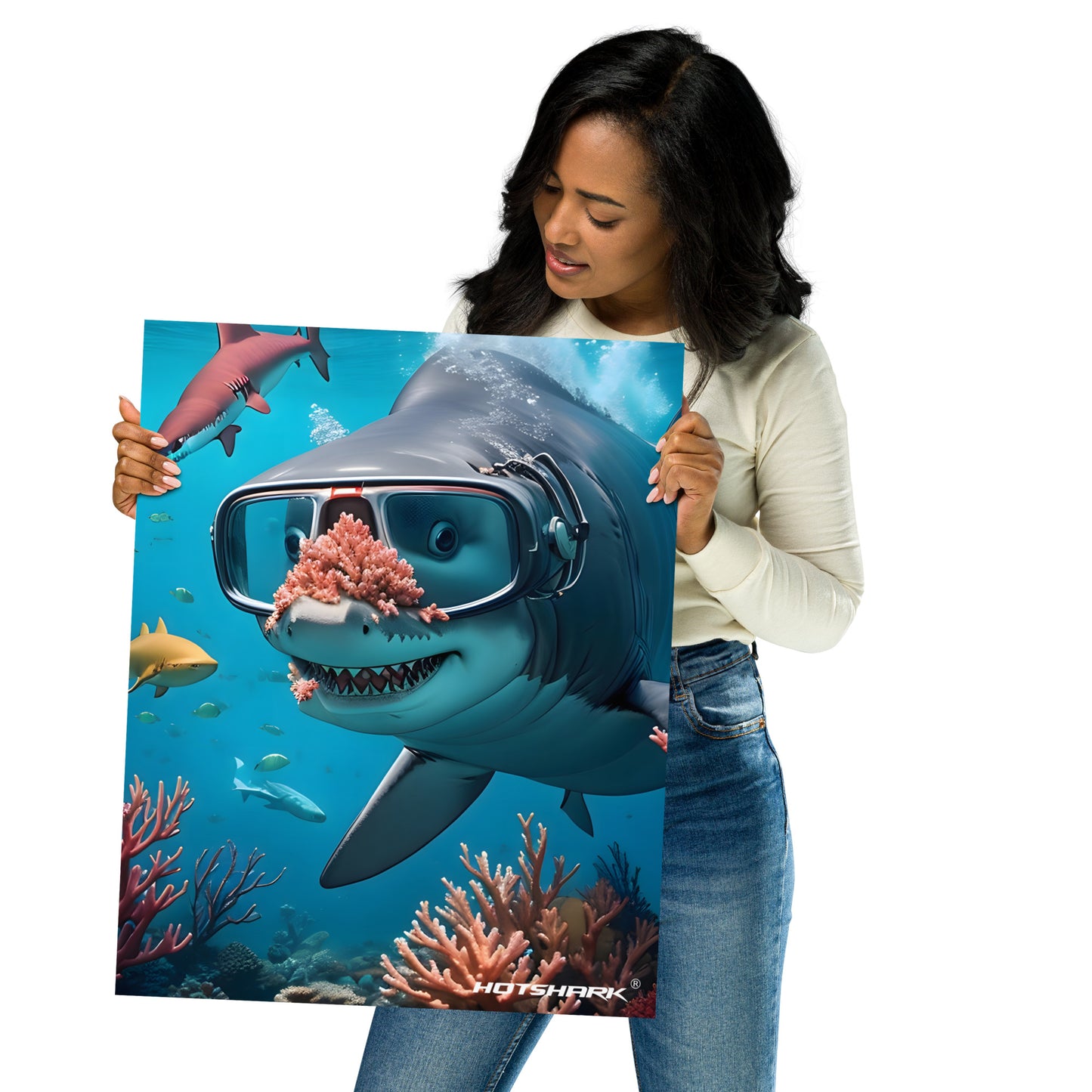 Diver3 Shark - Poster