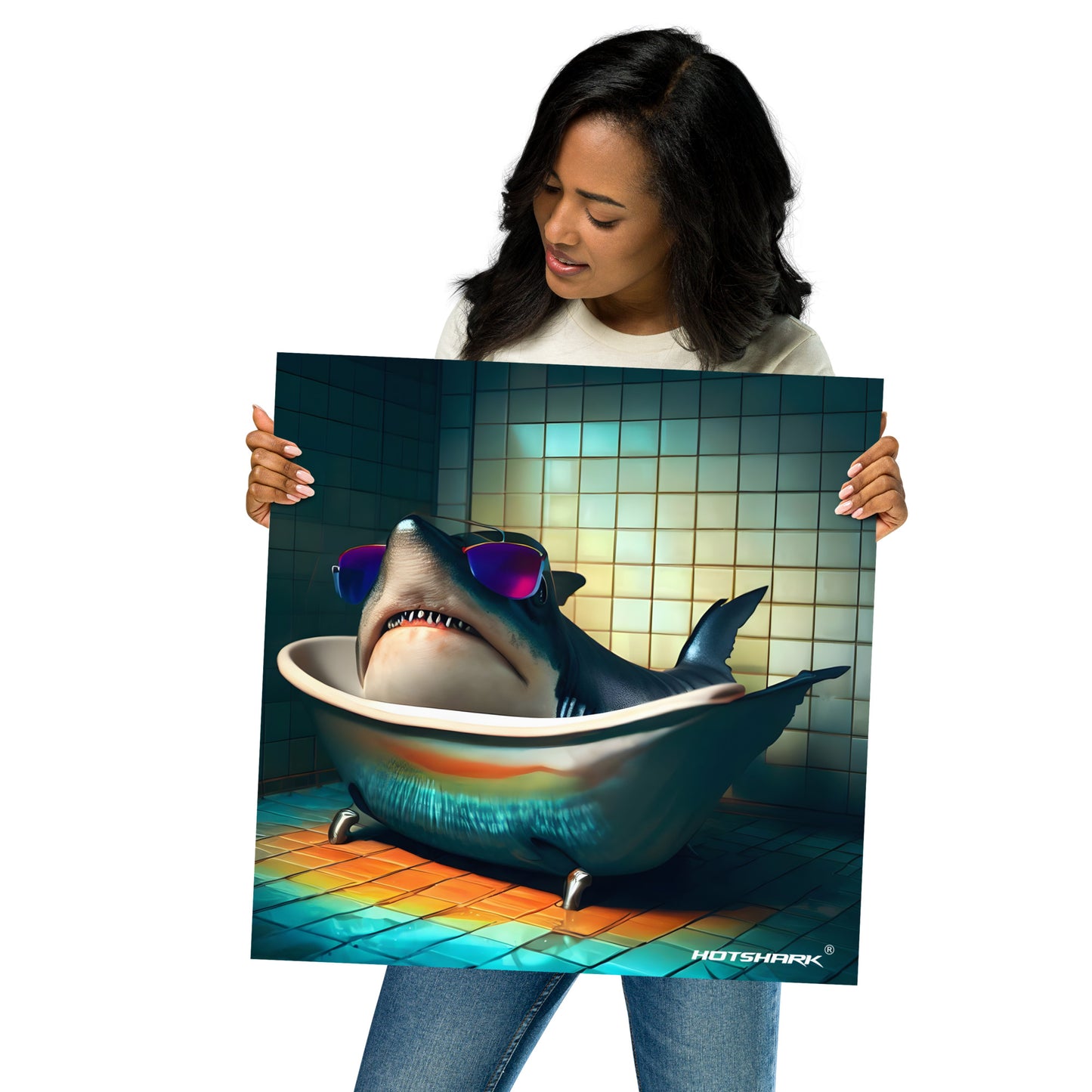 Relax Bathtube Shark1 - Poster