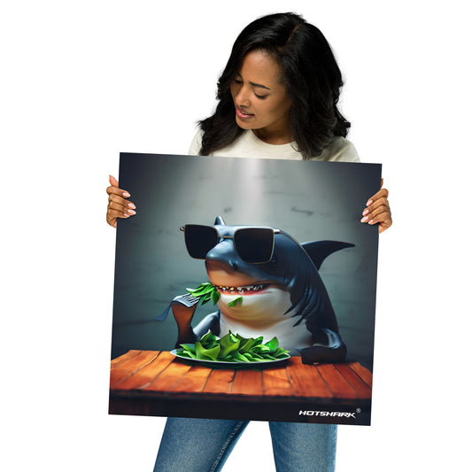 Restaurant Vegan3 Shark - Poster