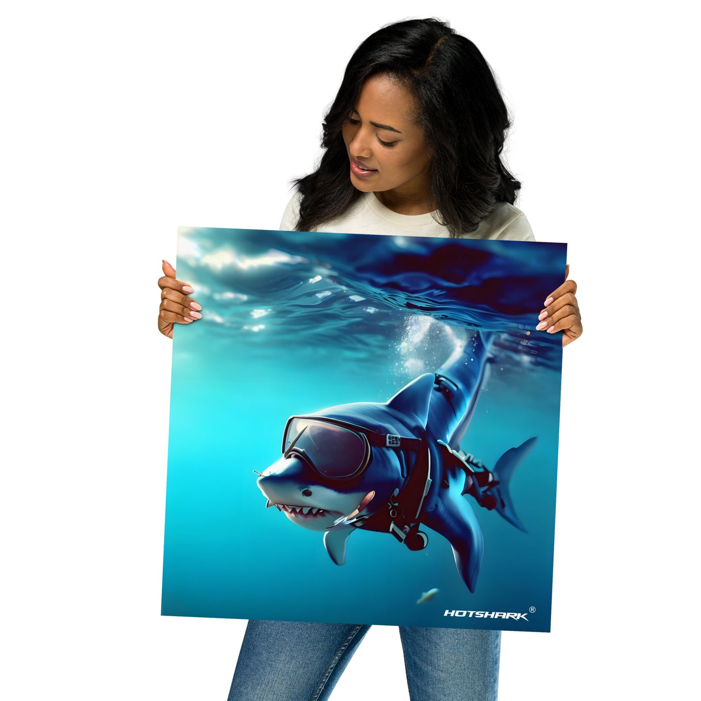 Diver4 Shark - Poster