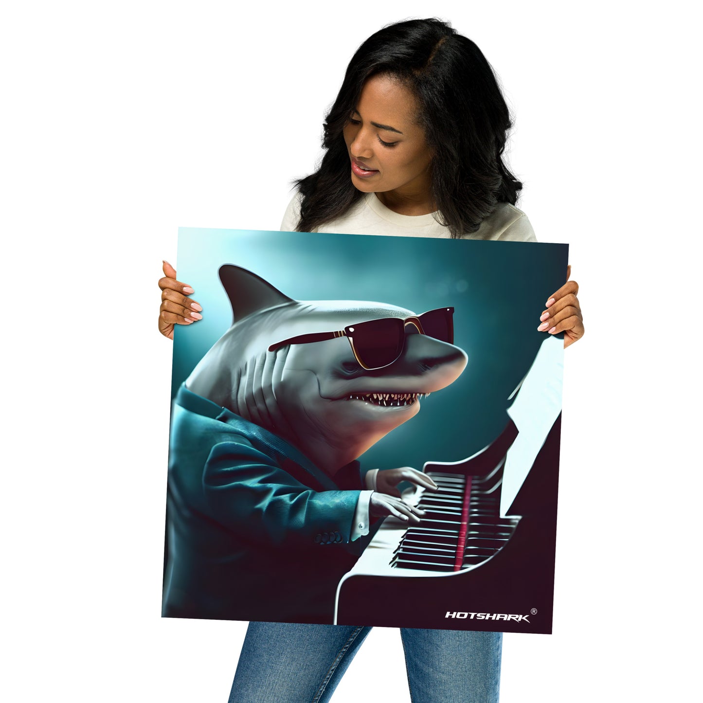 Piano Shark - Poster
