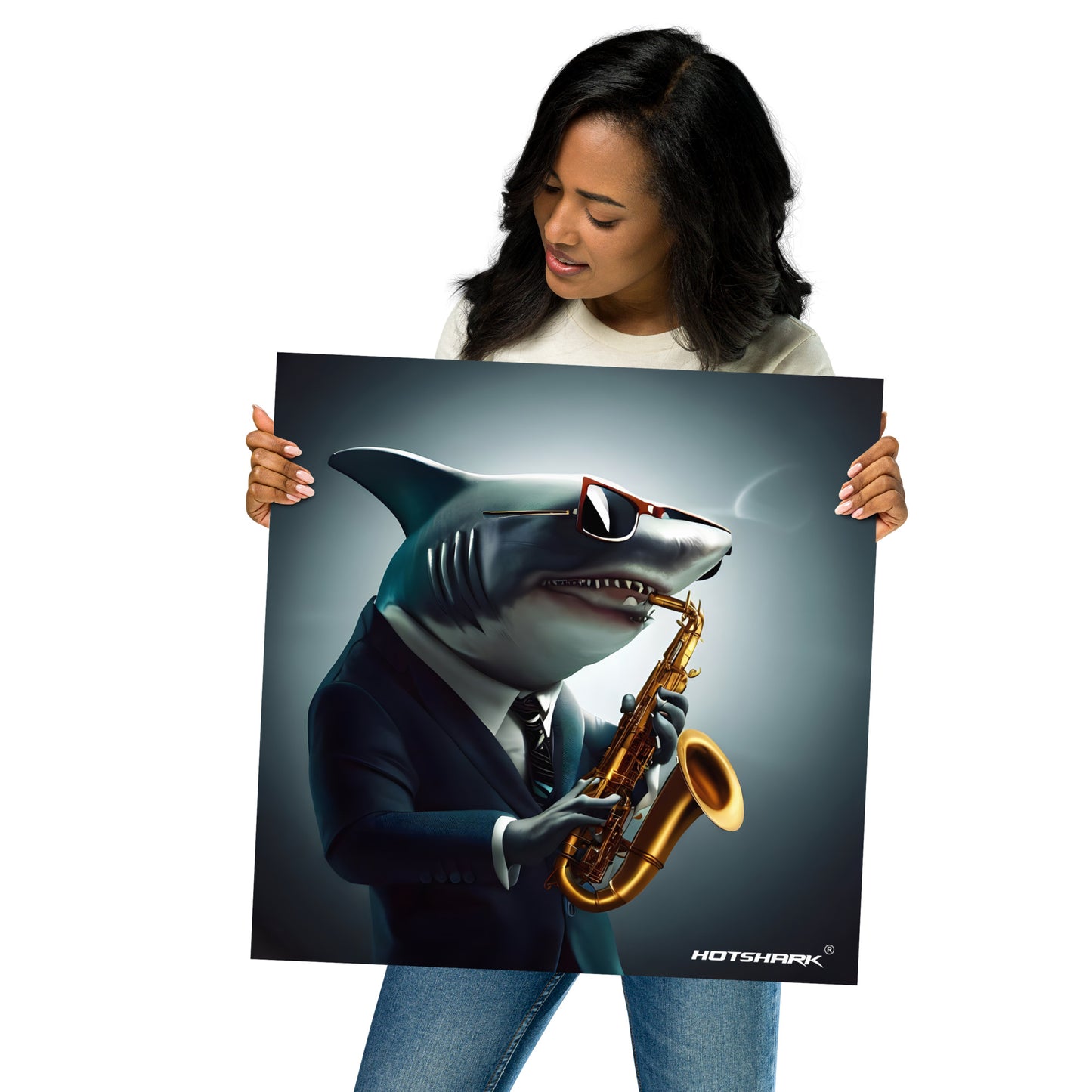 Saxophone Shark - Poster