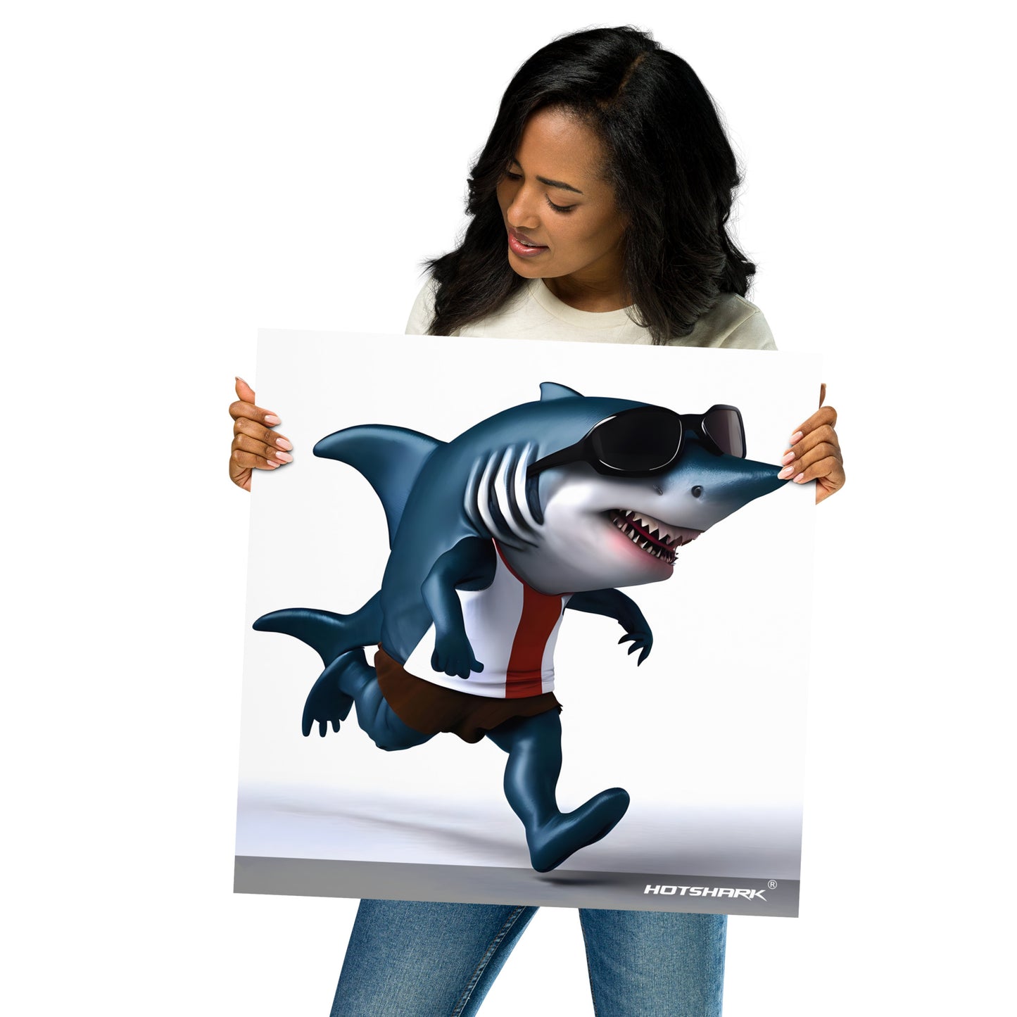Jogging Shark - Poster