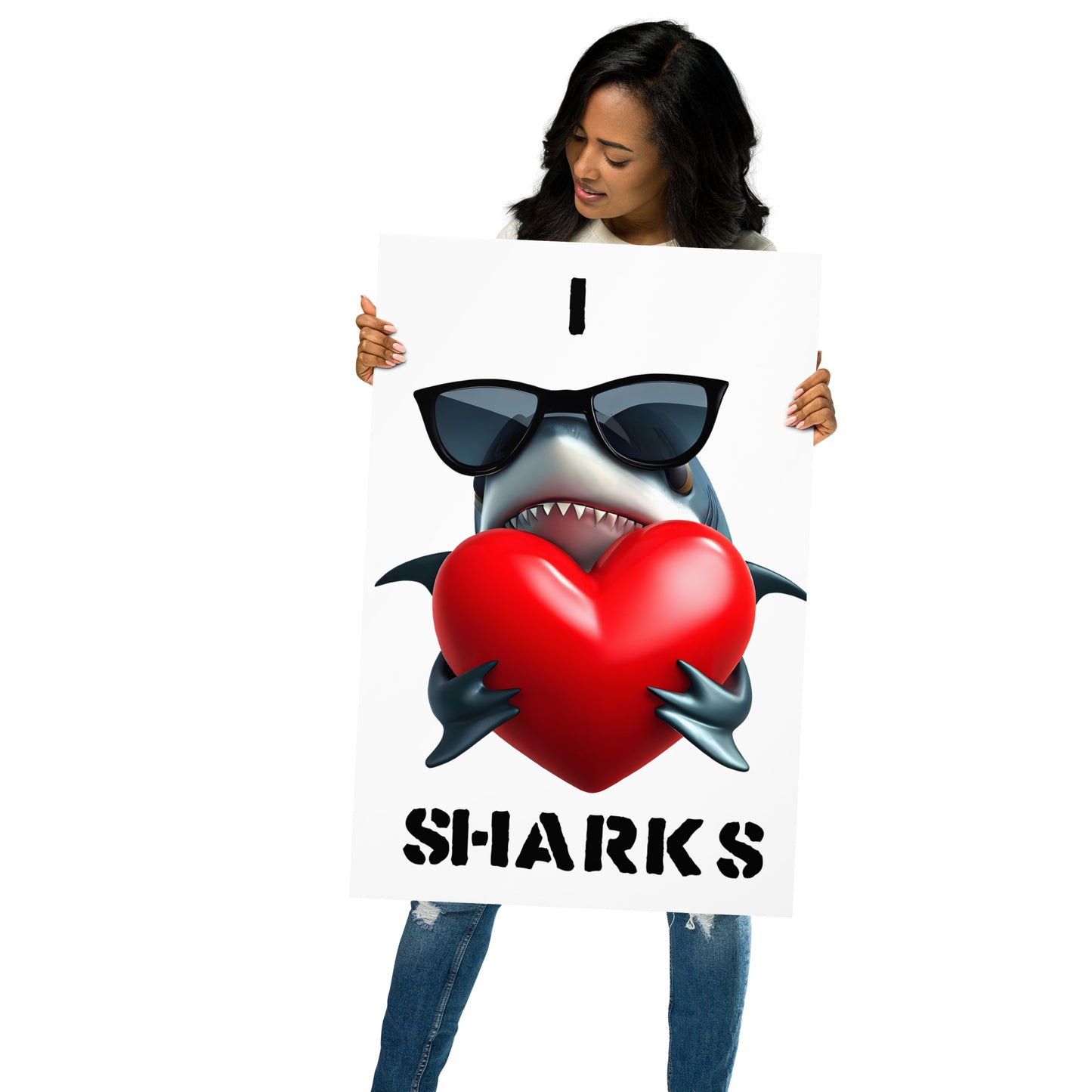 I love Sharks - Poster